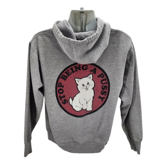 Ripndip Adult Medium Hoodie Stop Being A Cat Gray Graphic Sweatshirt - Picture 1 of 14